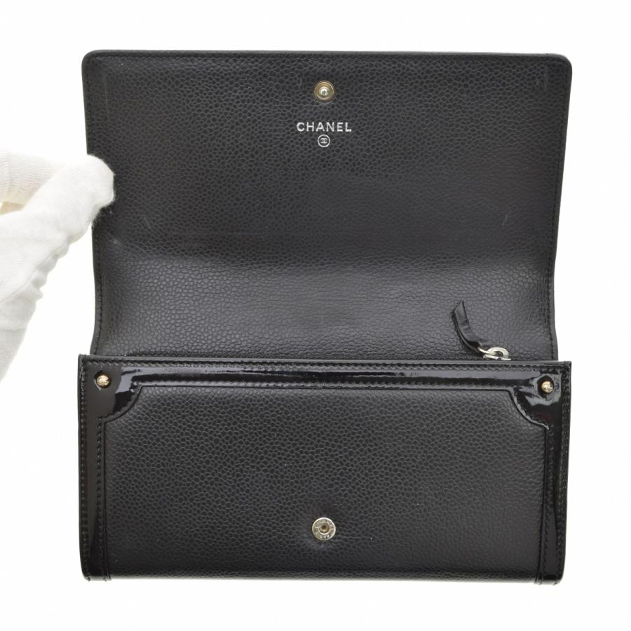 CHANEL / シャネル A80852 エナメル キャビアスキン 財布の画像