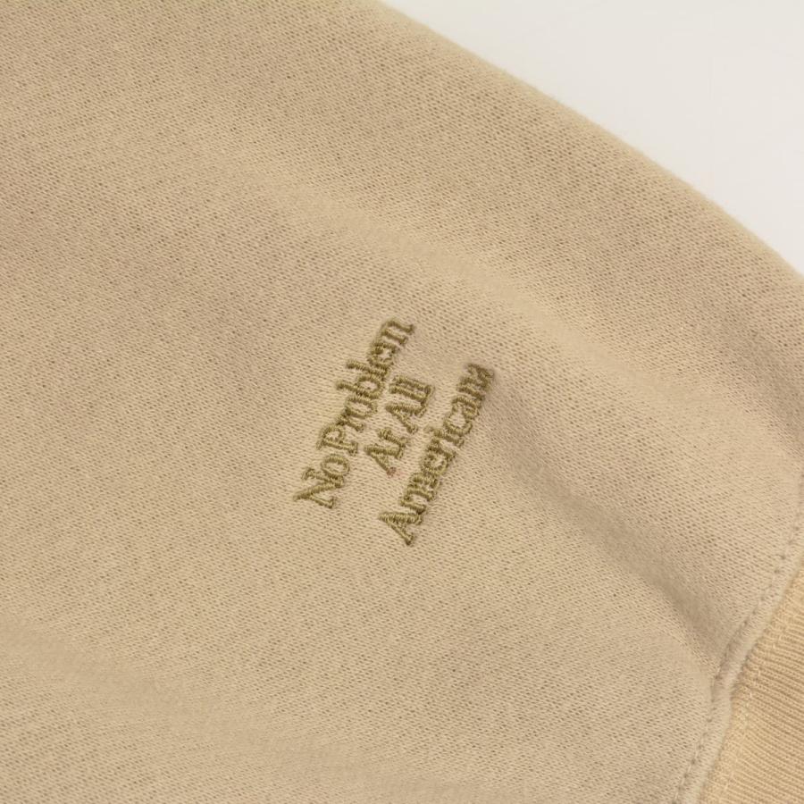 アメリカーナ　アパルトモン　ワッフル　プルオーバー　ベージュ AMERICANA/アメリカーナ】 BACK ZIP SWEAT（スウェット）｜L