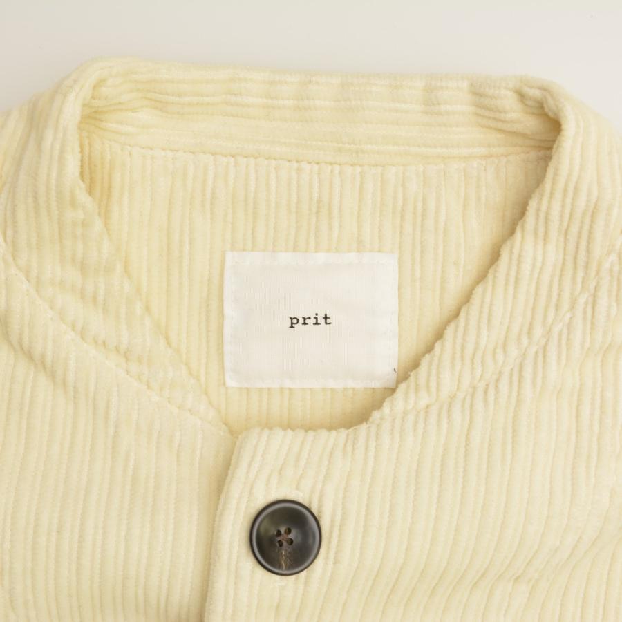prit（プリット） ノーカラー コーデュロイジャケット : ブランド古着