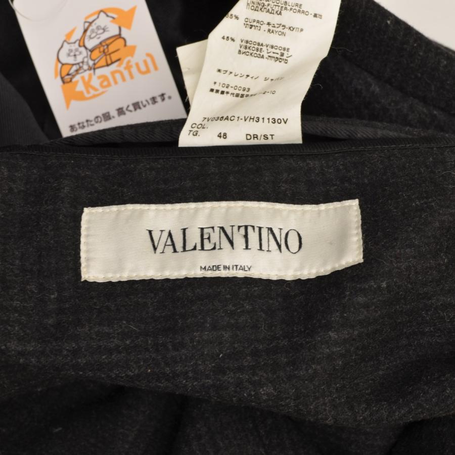 VALENTINO（ヴァレンティノ） グレンチェック メルトン 比翼 ウール