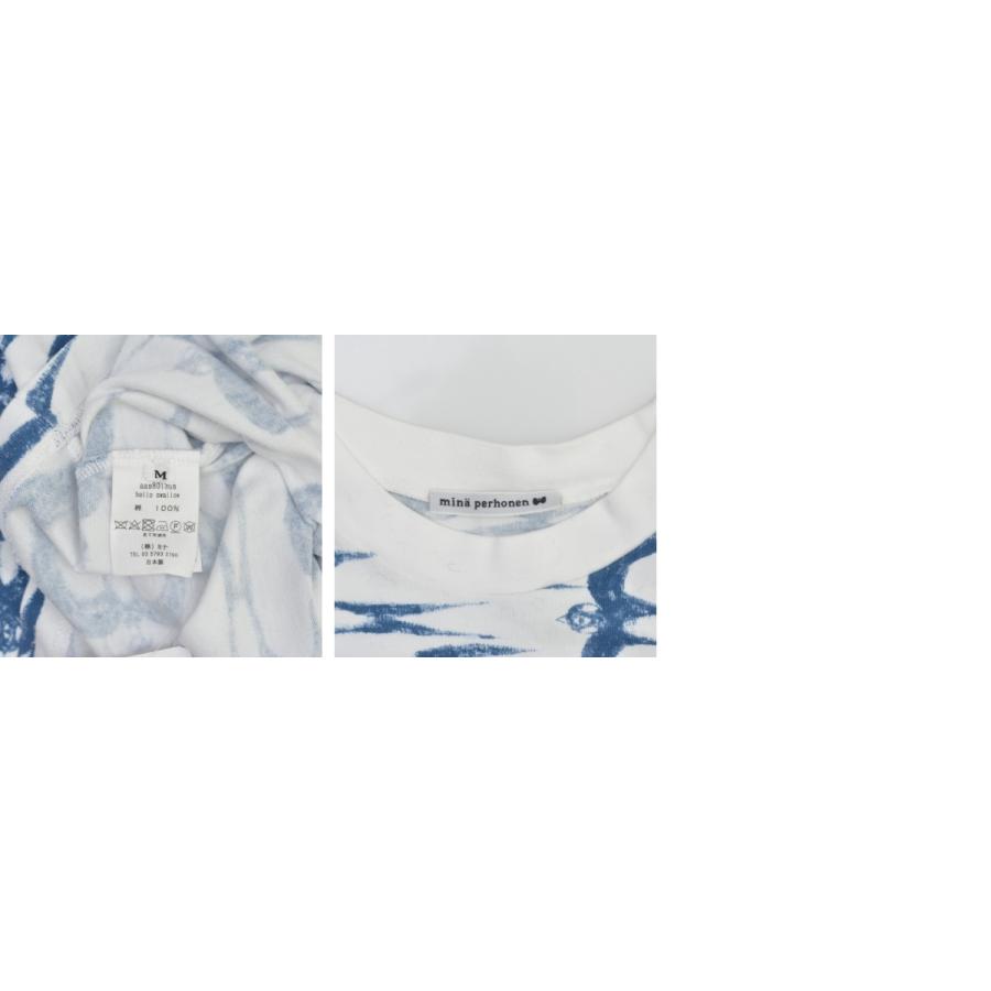 ミナペルホネン hello swallow カットソー ロングＴシャツ mina perhonen（ミナペルホネン） aas8013us hello swallow 長袖T