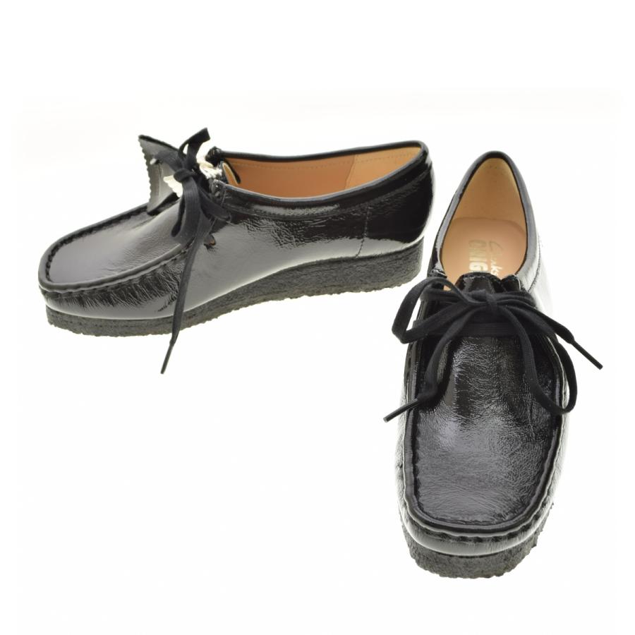 Clarks（クラークス） Wallabee Black Patent ワラビー シューズ