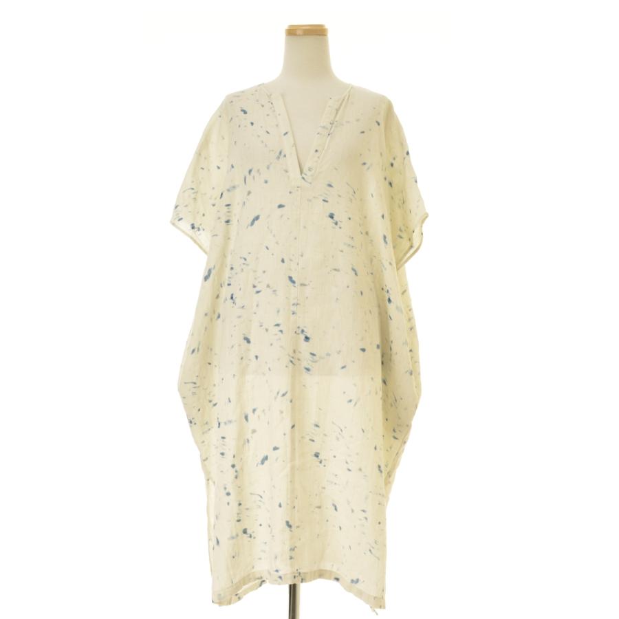 evam eva（エヴァムエヴァ） 25SS E251T245 printed poncho リネン