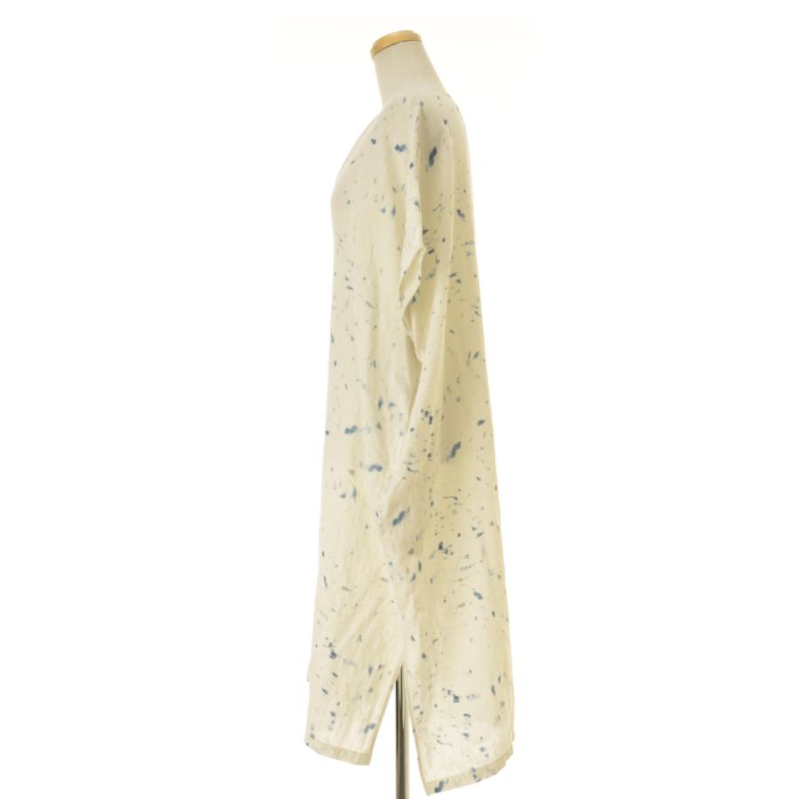 evam eva（エヴァムエヴァ） 25SS E251T245 printed poncho リネン