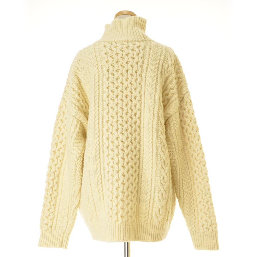 AURALEE / オーラリー A8AP04FM FRENCH MERINO ARAN KNIT TURTLE NECK BIG P/O 長袖ニットセーターの画像