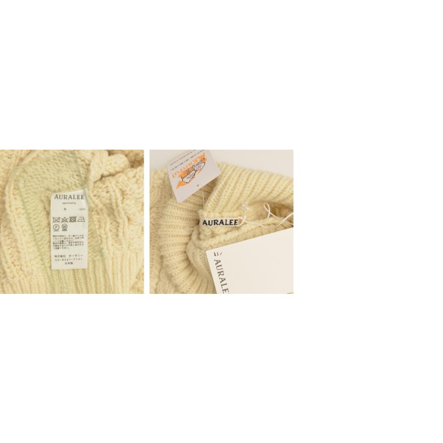 AURALEE / オーラリー A8AP04FM FRENCH MERINO ARAN KNIT TURTLE NECK BIG P/O 長袖ニットセーターの画像