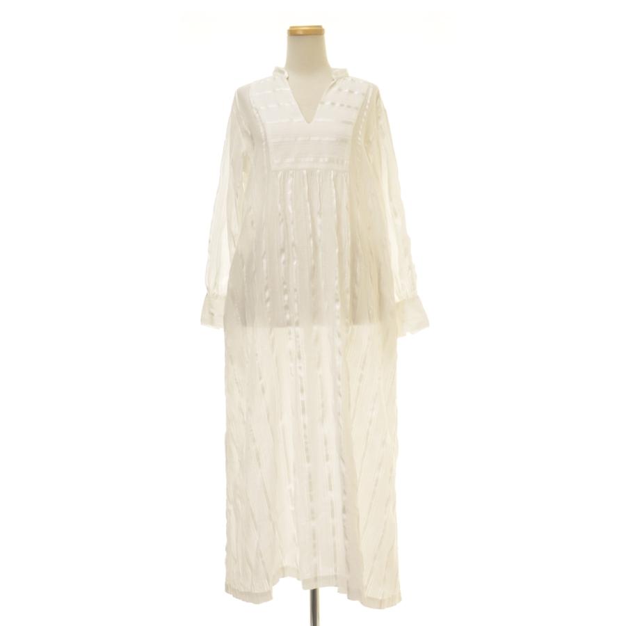 ヌキテパ　ドビーストライプ　ワンピース ne QUITTEZ pas / ヌキテパ Dobby Stripe Shirt Dress ドビー