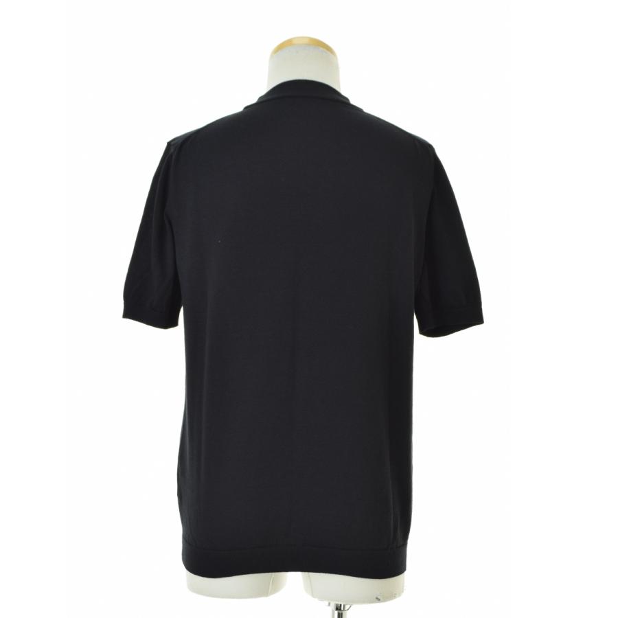 美品　MOON CASTLE ムーンキャッスル　綿　半袖ニット　月城ニット　黒 MOONCASTLE / ムーンキャッスル IC3 ICE COTTON MOCK NECK アイス