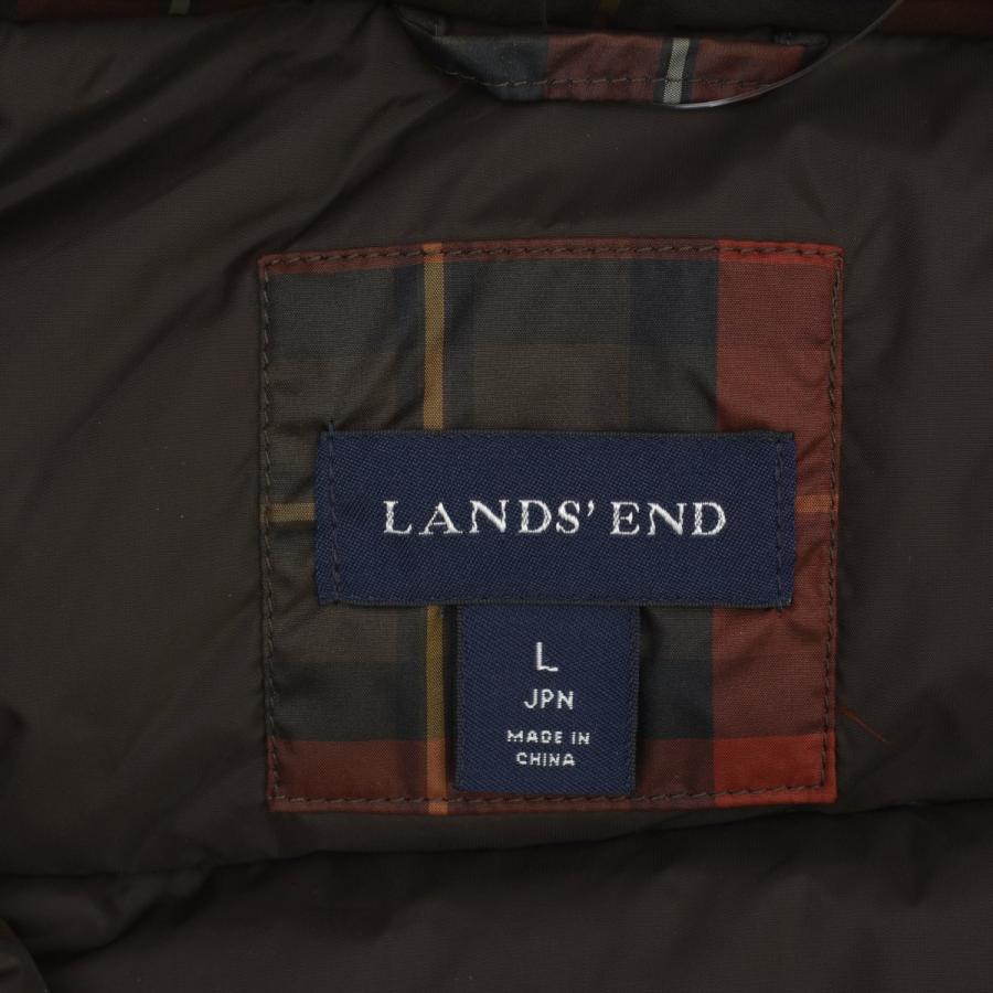 ランズエンド（LANDS' END） チェック ダウンベスト : ブランド古着の