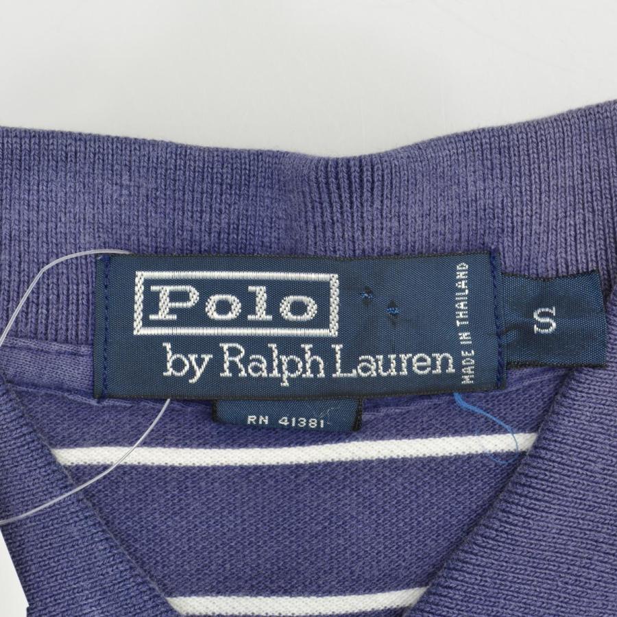 【新品】ポロラルフローレンボーダー柄半袖シャツポロカットソー杢グレーUS:XS ラルフ・ローレン(Ralph Lauren) ボーダー メンズポロシャツ | 通販