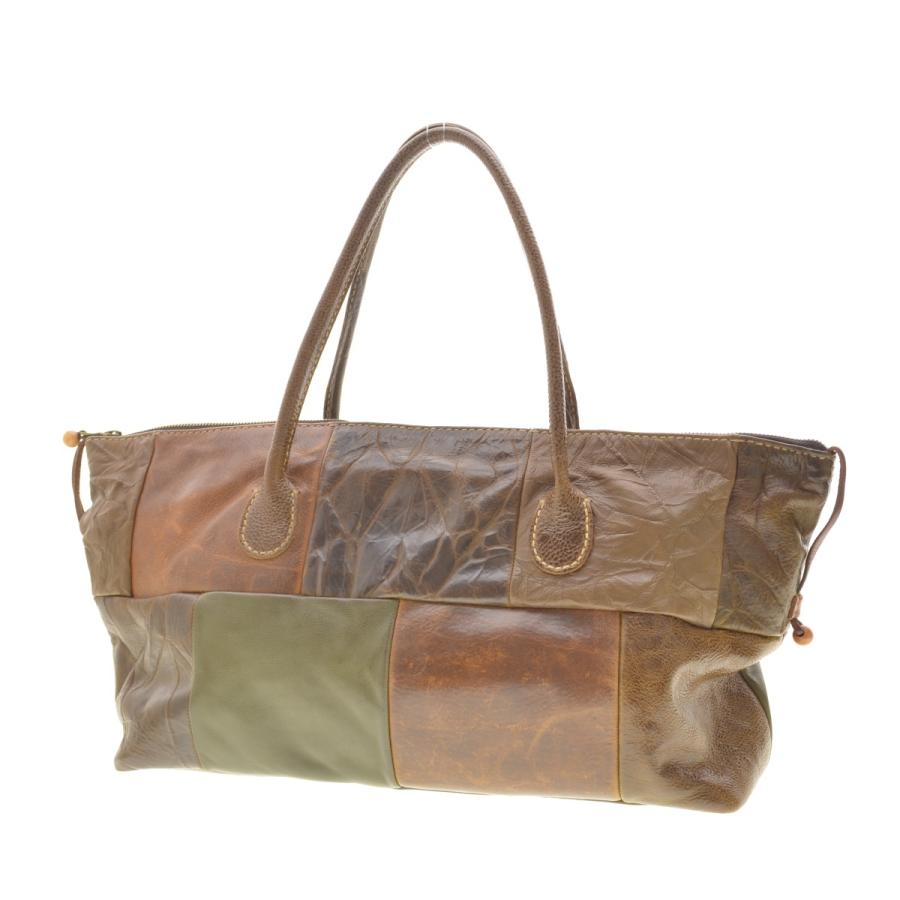 HENRY CUIR / アンリクイール パッチワーク レザー トートバッグ 