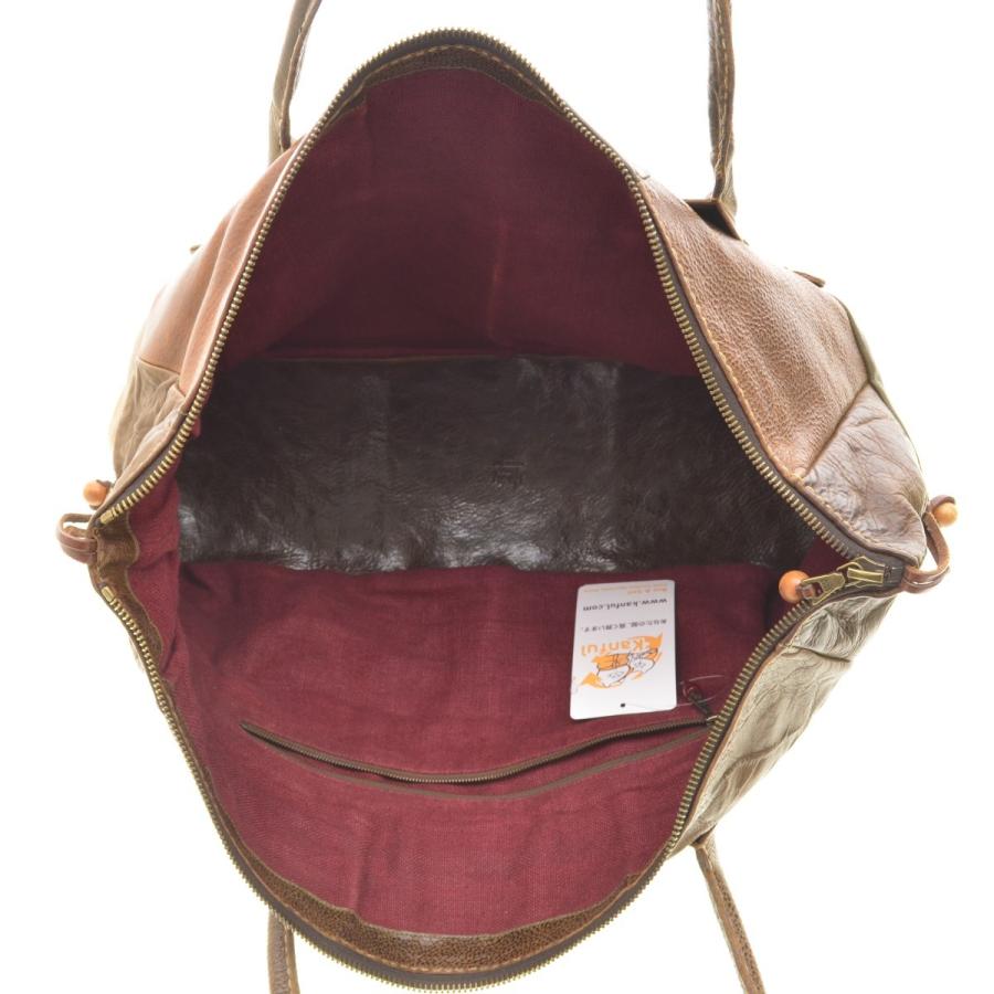 アンリクイール　レザーパッチワークハンドバッグ HENRY CUIR / アンリクイール パッチワーク レザー トートバッグ