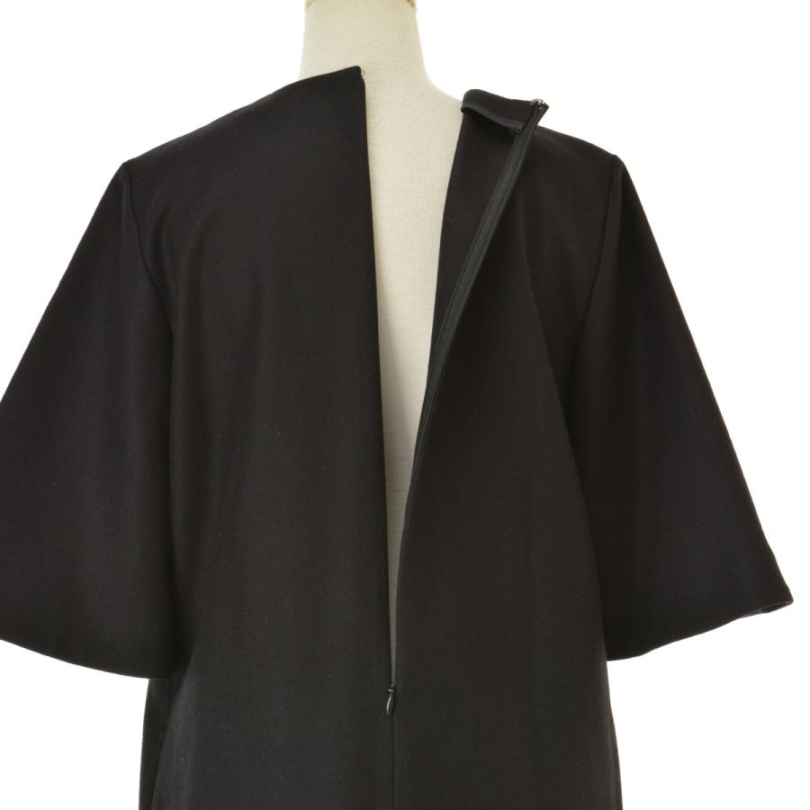 極美品 YOKO CHAN ヨーコチャン ギャザーロングワンピース 黒 七分袖 極美品 YOKO CHAN ヨーコチャン ギャザーロングワンピース 黒 七分袖