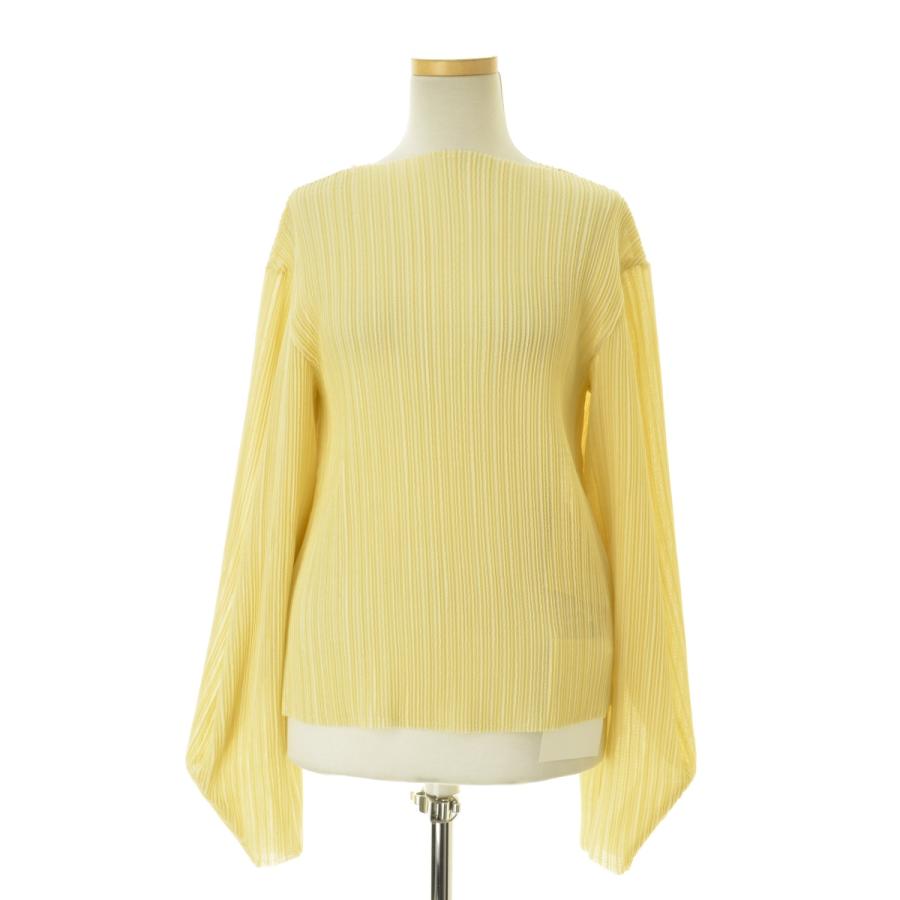 LEINWANDE / ラインヴァンド Puff-sleeve Pleats Top 長袖カットソー