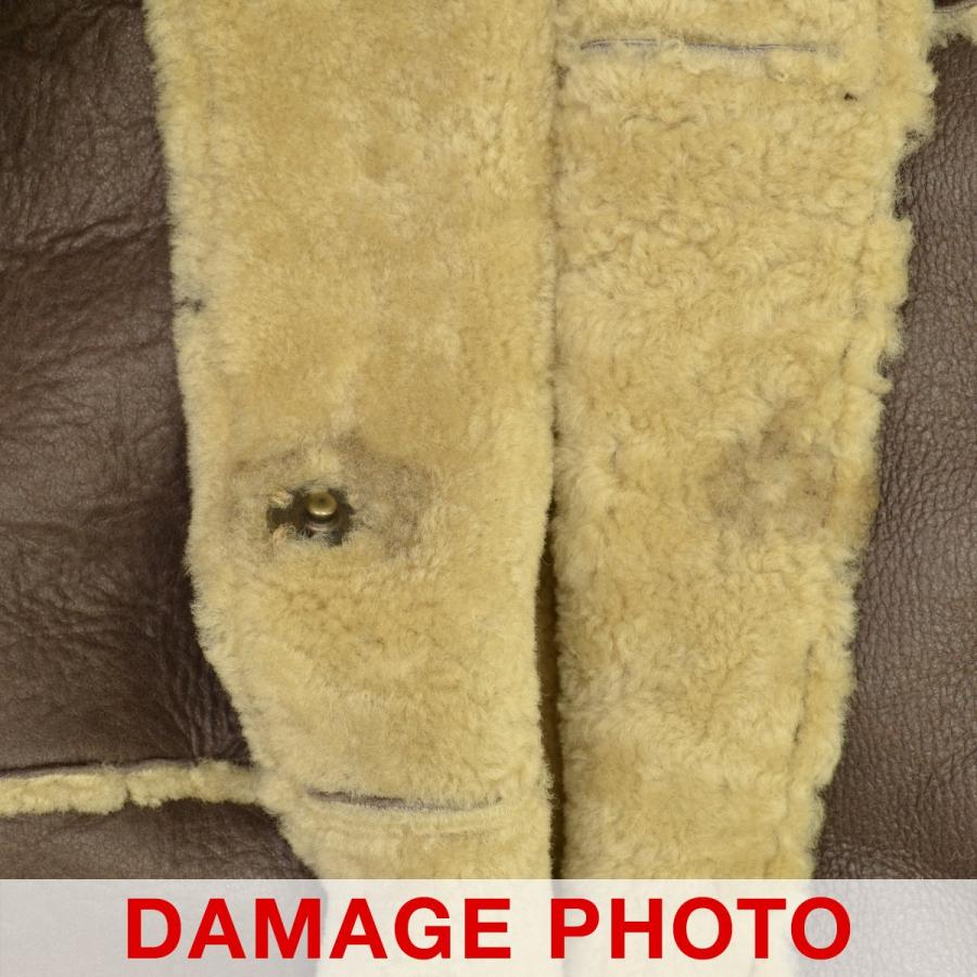 HENRY CUIR / アンリクイール ノーカラー ムートン レザーコート  