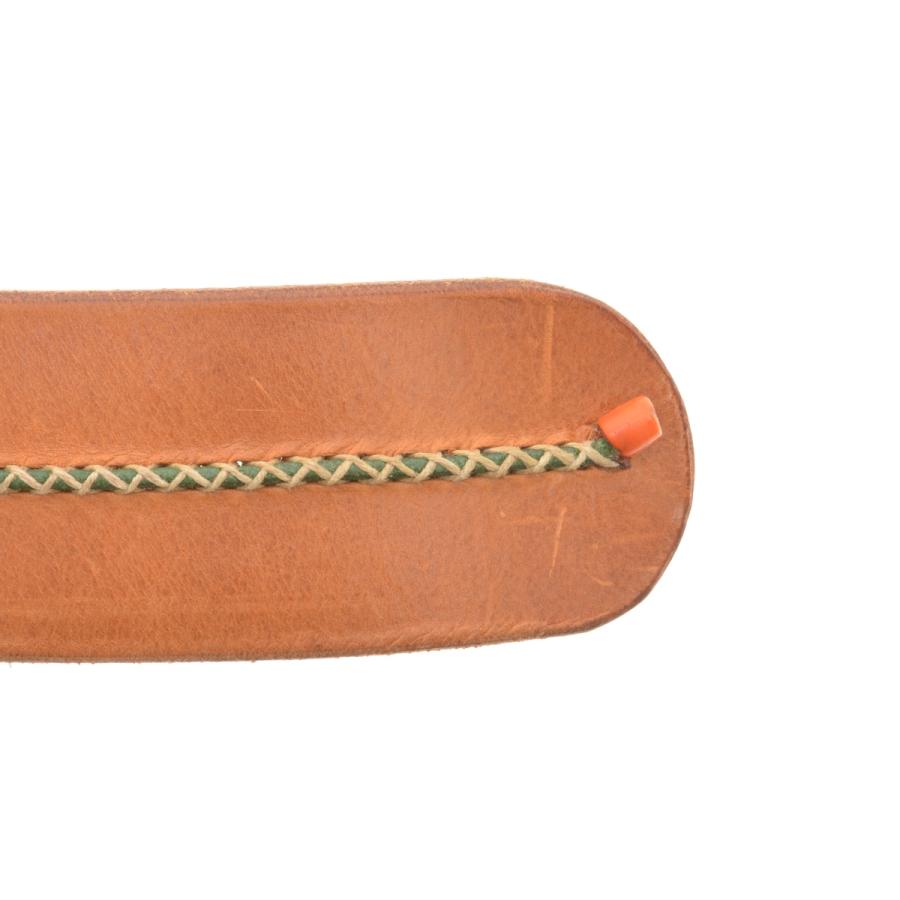 CUIR 茶 - Henry アンリークイールHENRY レザーストラップ長財布 (K