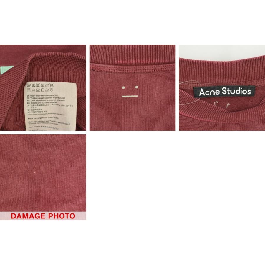 Acne Studios / アクネストゥディオズ ユニセックス FA-UX-SWEA000126 フェイスパッチ クルーネックセーター ガーメントダイ 長袖スウェット｜kanful｜03