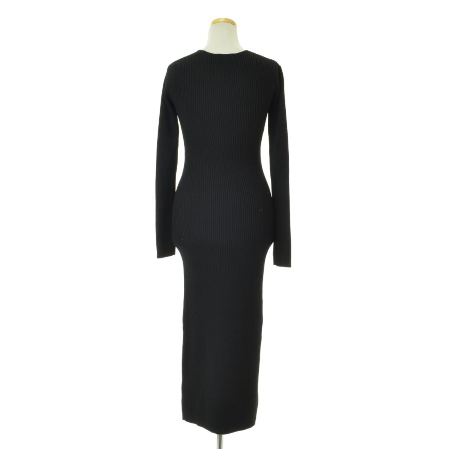 GANNI ガニー ノースリーブ 総レース ロングワンピース ブラック