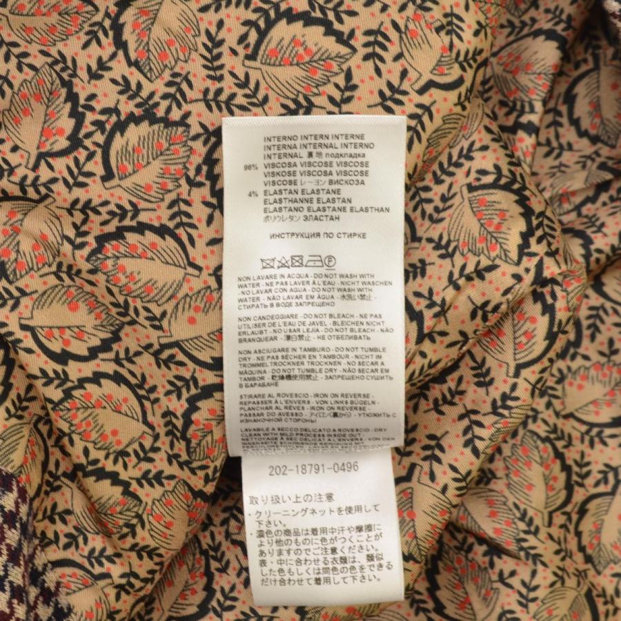 ETRO / エトロ 202-18791-0496 コットンウール 千鳥格子柄 2ボタン 