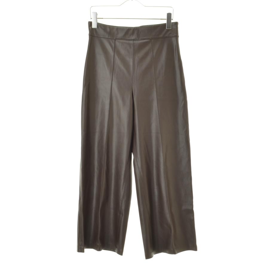 ZARA / ザラ 2969/266/716 フェイクレザーワイド パンツ : g004064020  