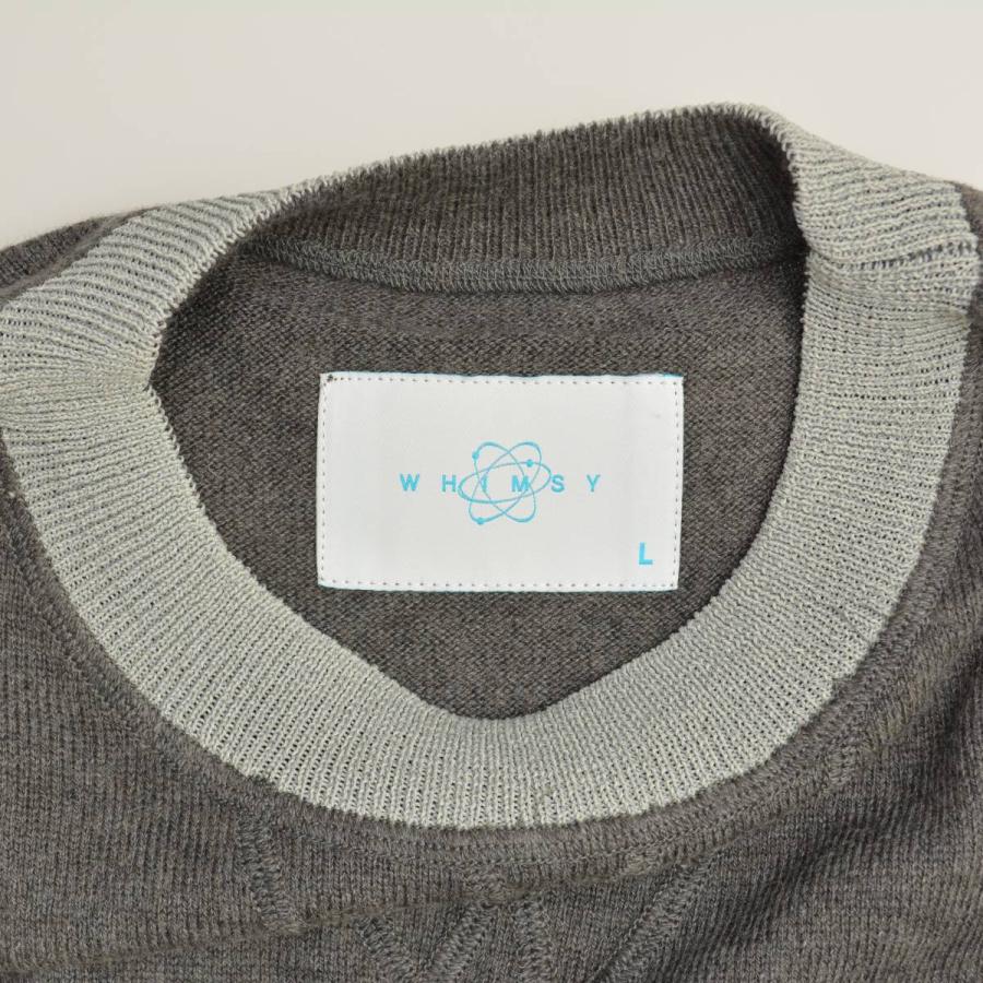 WHIMSY / ウィムジー 23AW WMS-23AW2-006 REFLECTIVE RINGER SWEATER 