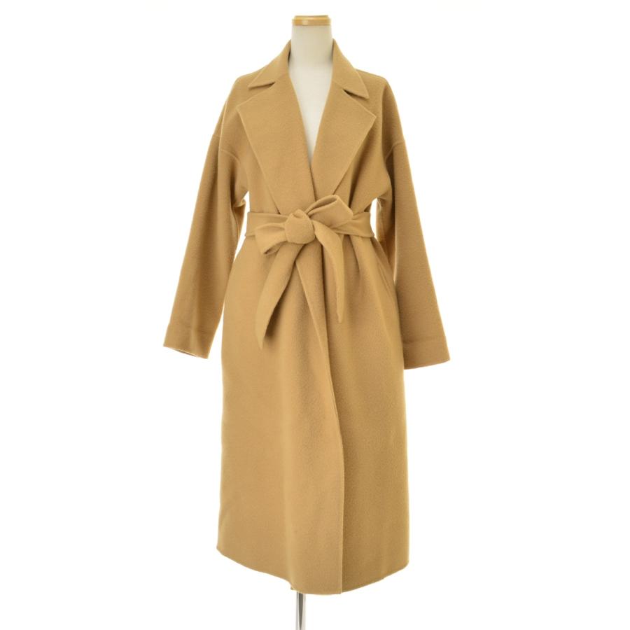 CACHEC / カシェック ダブルフェイスロングガウン ウールコート  