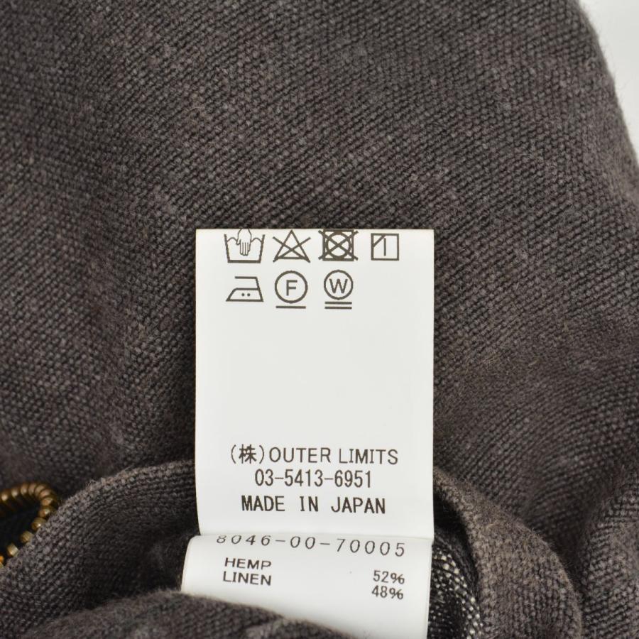 CABOURN / ナイジェルケーボン 23SS 80460070005 BEAN SACK BORDER VEST - HEMP LINEN 【常温】 ベスト
