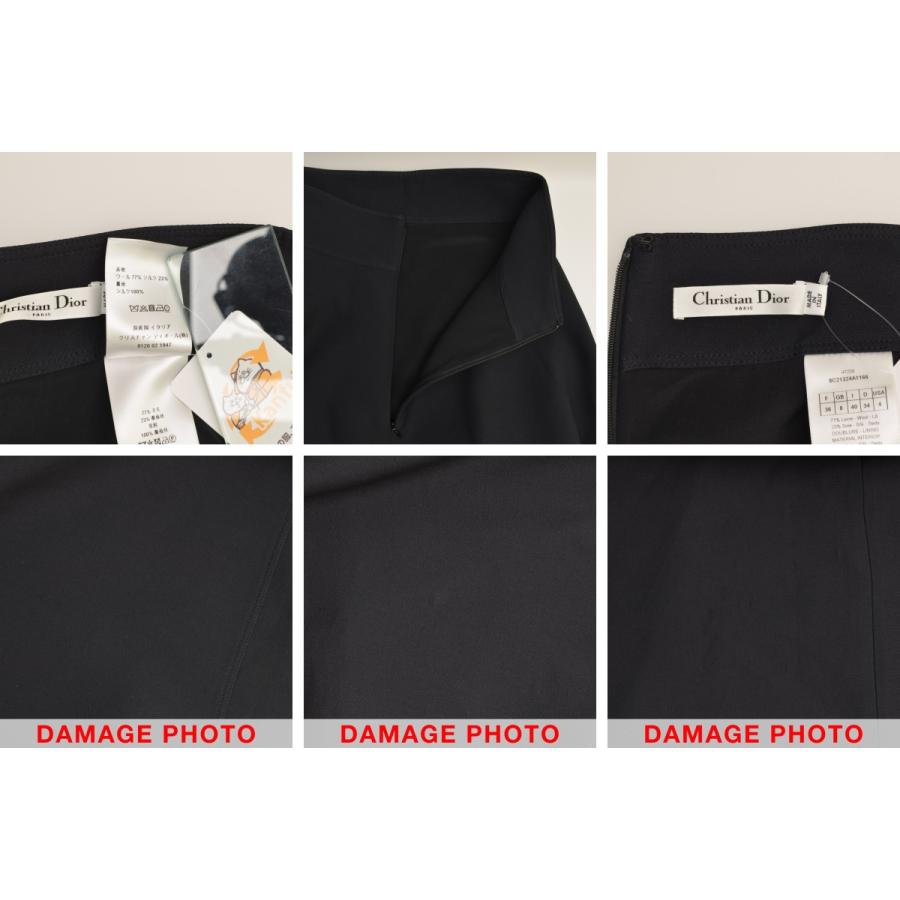 Christian Dior  / クリスチャンディオール 8C21324A1166 ウールシルク フレア スカートの画像