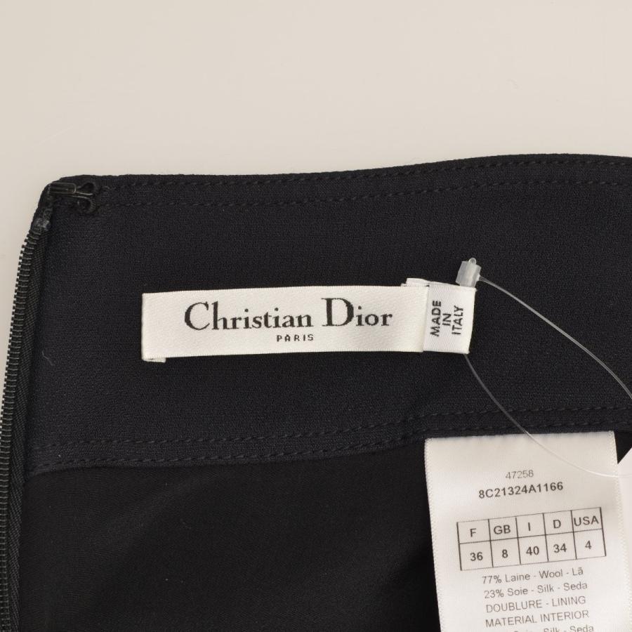 Christian Dior  / クリスチャンディオール 8C21324A1166 ウールシルク フレア スカートの画像