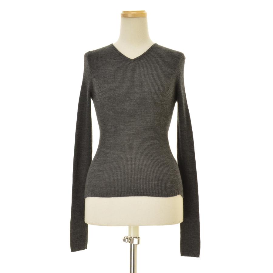 MADISON BLUE / マディソンブルー MB231-8008 RIB V NECK PO ウール