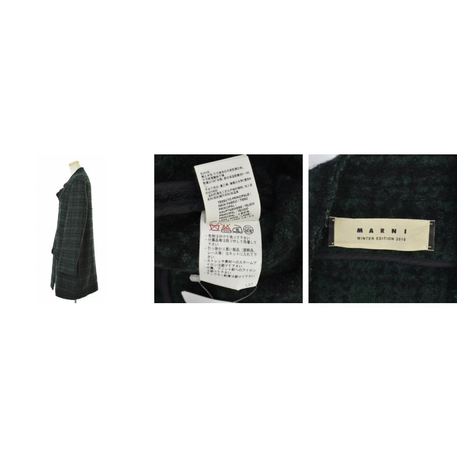 MARNI / マルニ 10AW WINTER EDITION 2010 CPMAI08Y00TW352 チェック柄ツイード ジップ ウールコート_3