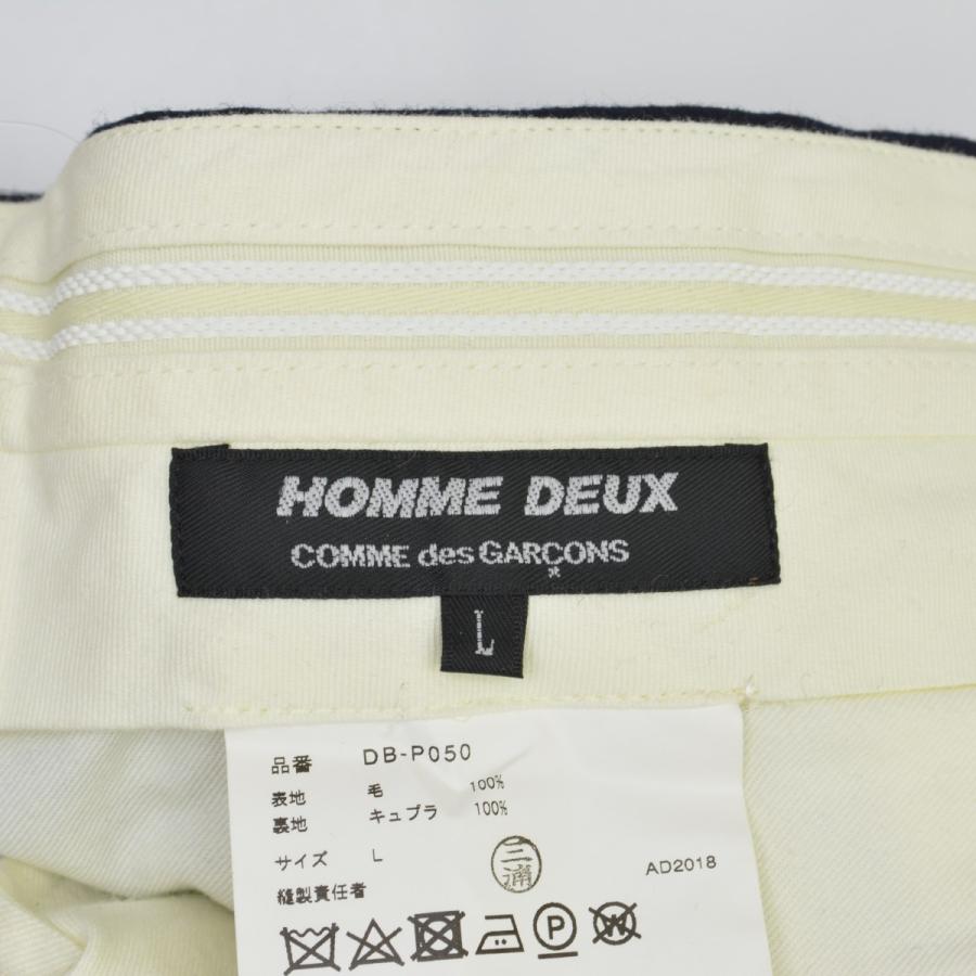 COMME des GARCONS HOMME DEUX / コムデギャルソン オムドゥ AD2018 DB-P050 1タックスラックス ウールパンツ_4