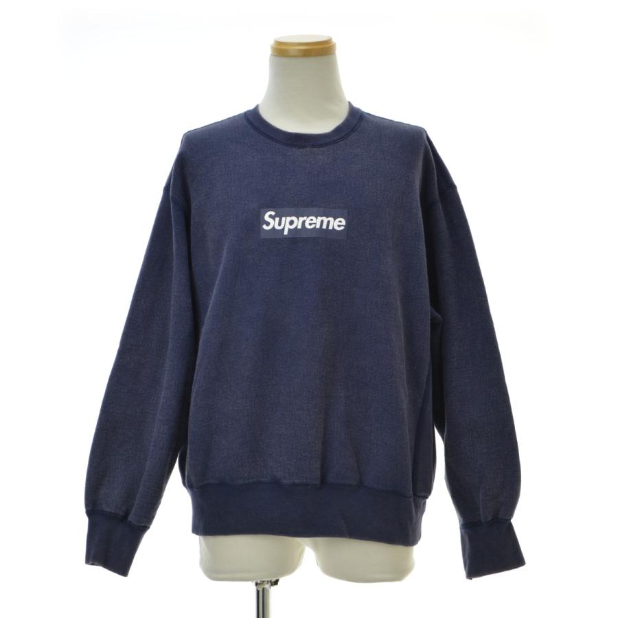 Supreme（シュプリーム） 25SS Washed Box Logo Crewneck Navy 長袖