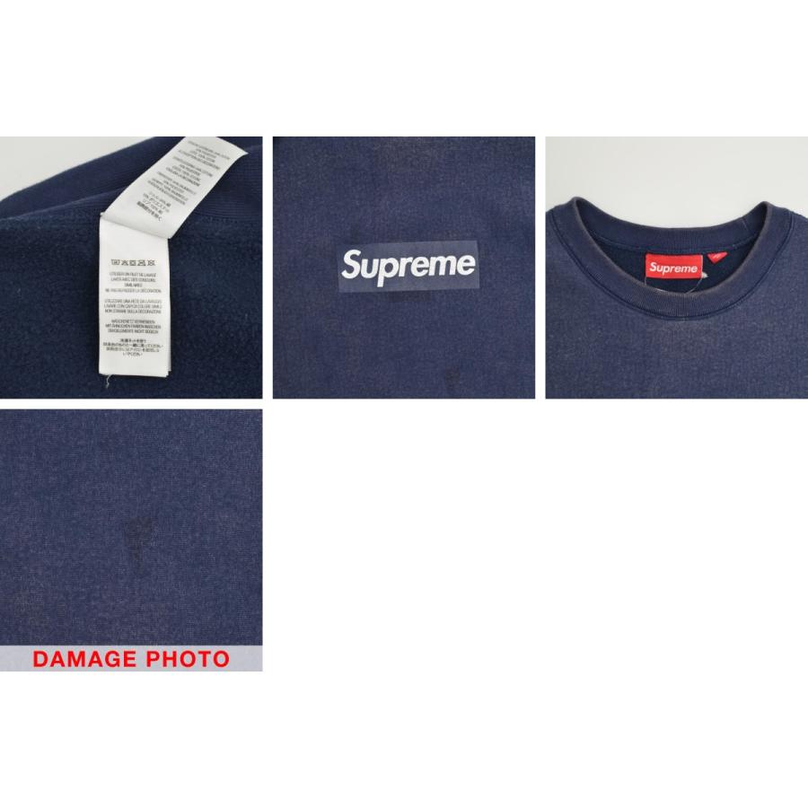 Supreme（シュプリーム） 25SS Washed Box Logo Crewneck Navy 長袖