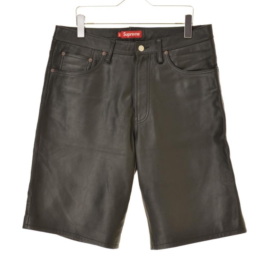 Supreme（シュプリーム） 25SS Baggy Leather Short Black ハーフ