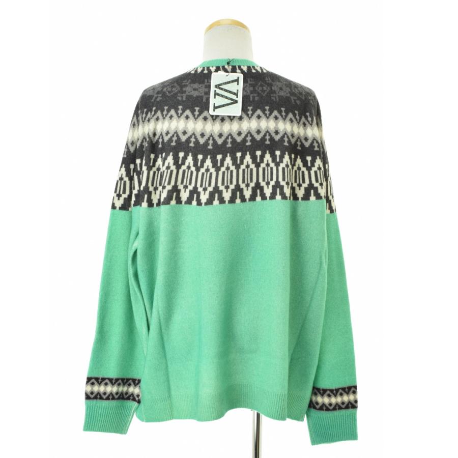 V.A. / VA / ヴイエー VAM-75020 Print Ski Crew Sweater ウール 長袖ニットセーター