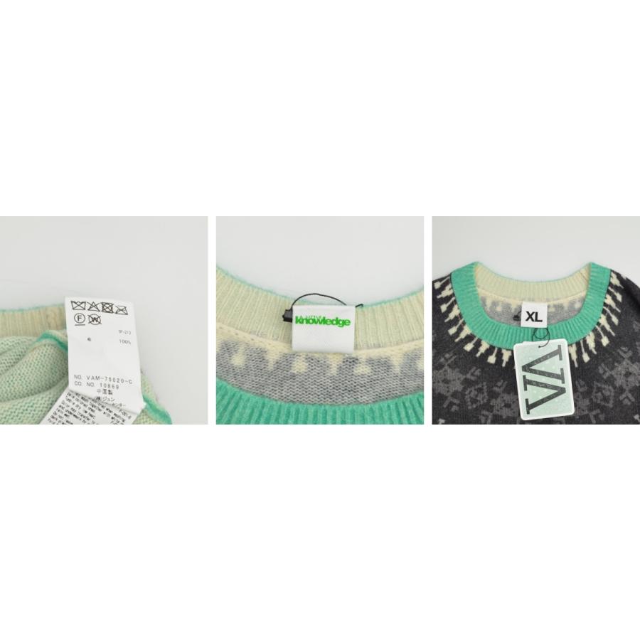 V.A. / VA / ヴイエー VAM-75020 Print Ski Crew Sweater ウール 長袖ニットセーター