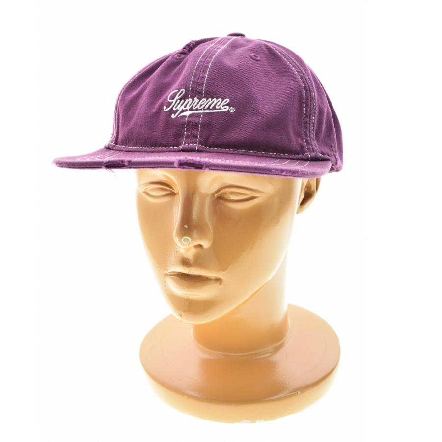 Supreme（シュプリーム） 25AW Distressed Script 6-Panel Dark Purple
