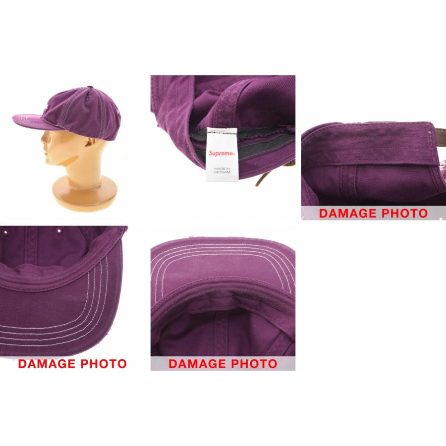 Supreme（シュプリーム） 25AW Distressed Script 6-Panel Dark Purple