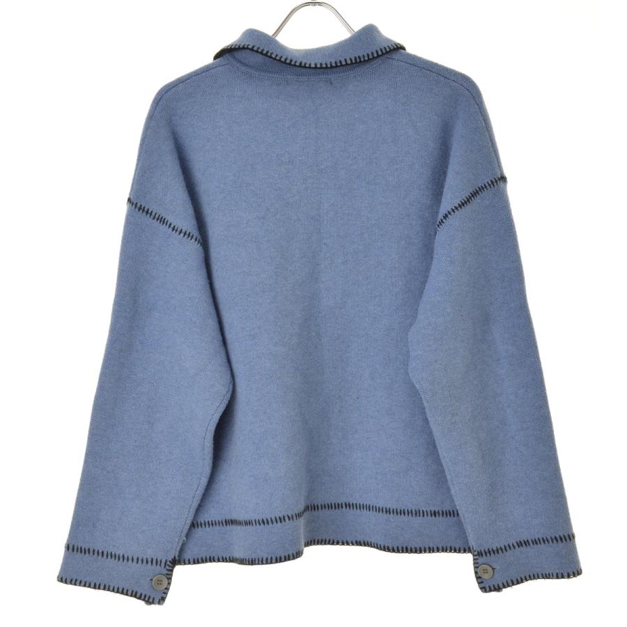 HARE（ハレ） 978908 ブランケットステッチシャツニット ジャケット