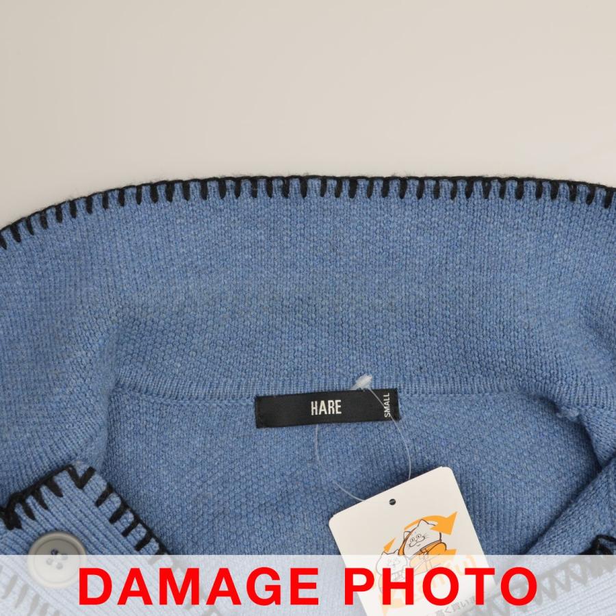 0622-1 BLANKET / HARE ブランケット / ハレ HARE（ハレ） 978908 ブランケットステッチシャツニット ジャケット