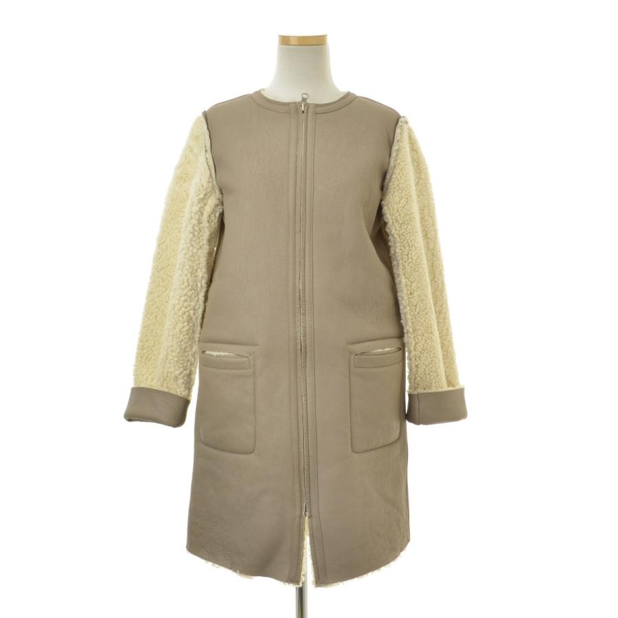 Tite In The Store リバーシブル配色ノーカラームートン Store In ティテインザストア コート G