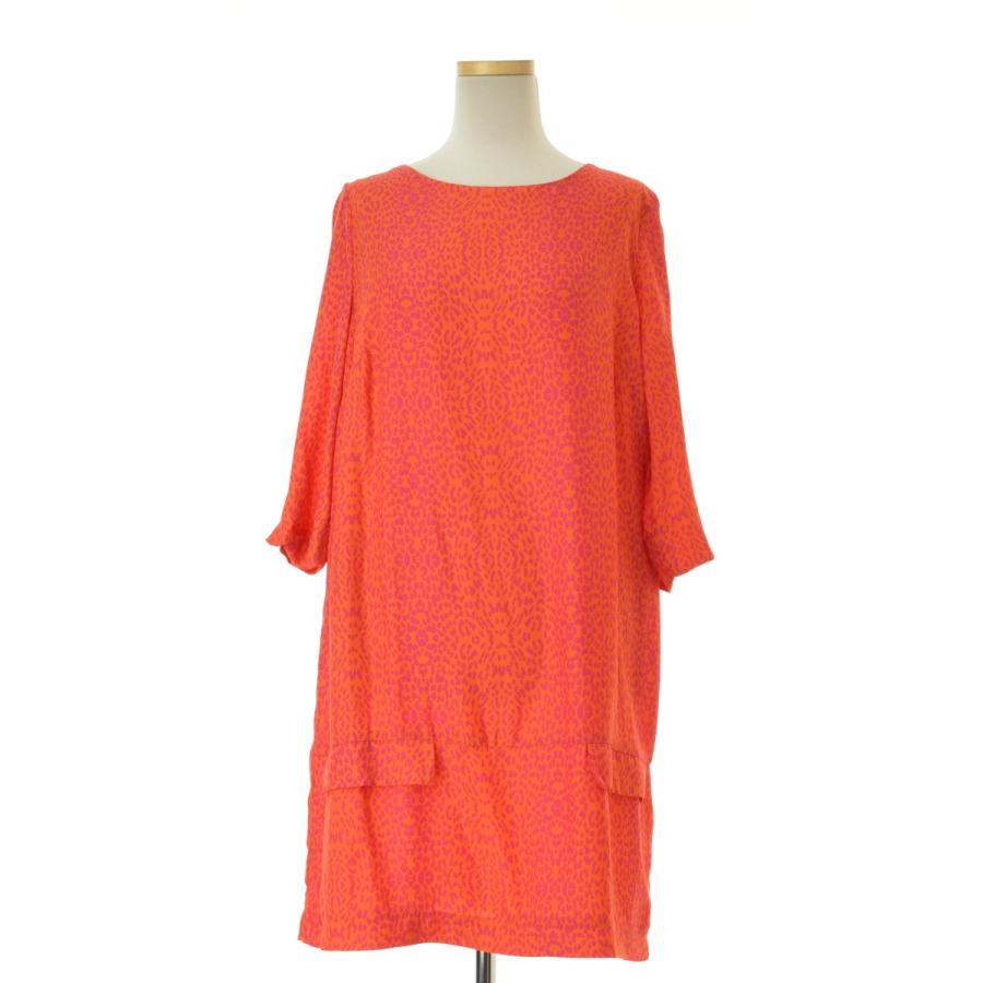 Zara Basic ザラ 総柄 七分袖ワンピース G ブランド古着の買取販売カンフル 通販 Yahoo ショッピング