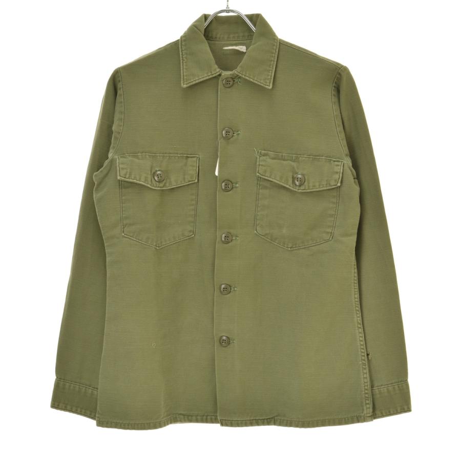 US.ARMY◇60-70s//ユーティリティシャツ/--/コットン/KHK US ARMY