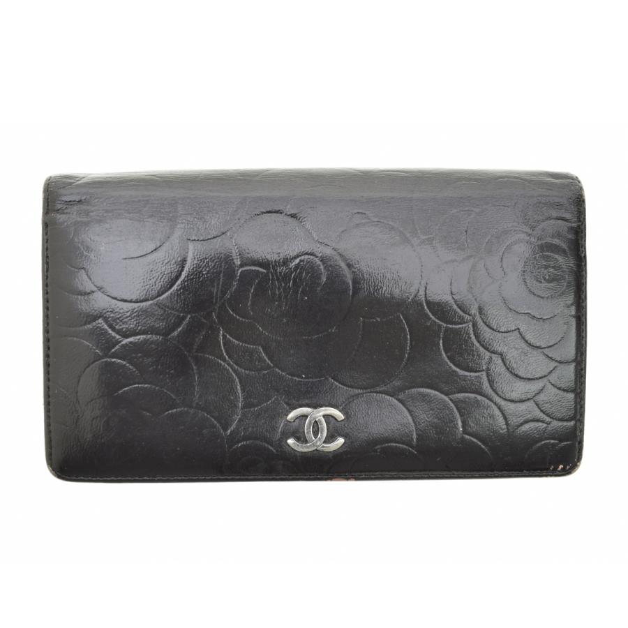 CHANEL（シャネル） カメリア ココマーク 2つ折り 財布 : ブランド古着