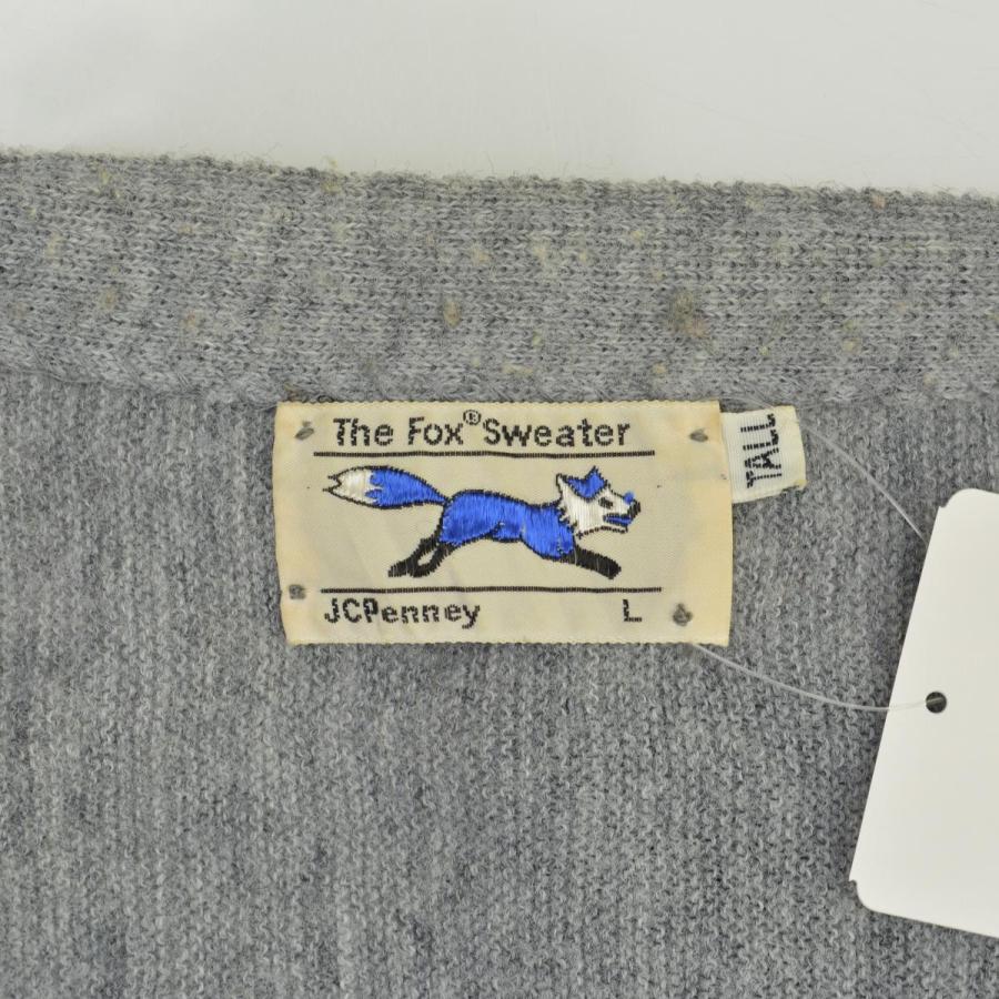 JC PENNEY / ジェーシーペニー 80s FOX アクリル 長袖カーディガン