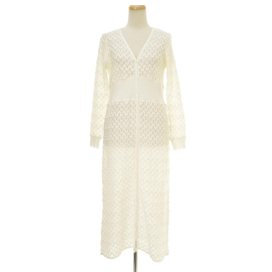 MACPHEE / マカフィー レースニットロング 長袖ワンピース : ブランド  