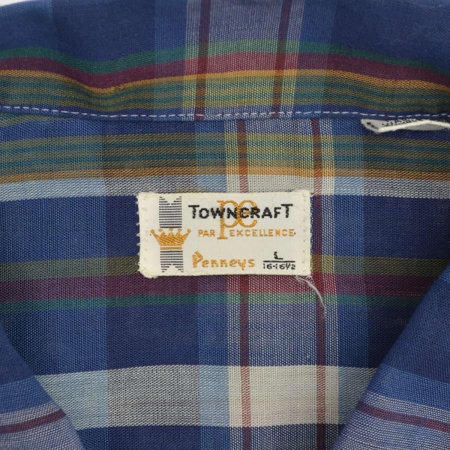 50s ブラウングレーオンブレシャドーチェックシャツネルシャツタウ