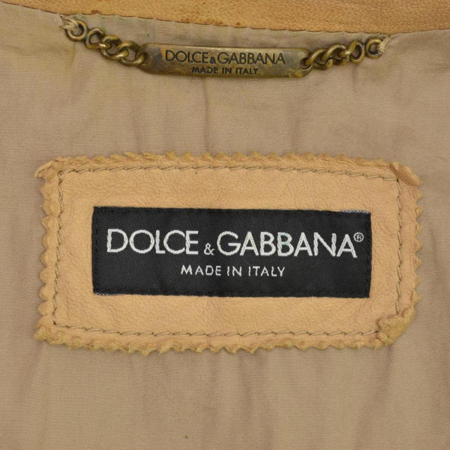 DOLCE & GABBANA / ドルチェアンドガッバーナ イタリア製 G5669L FULM6 ジップアップ ウエスタン レザージャケット｜kanful｜04