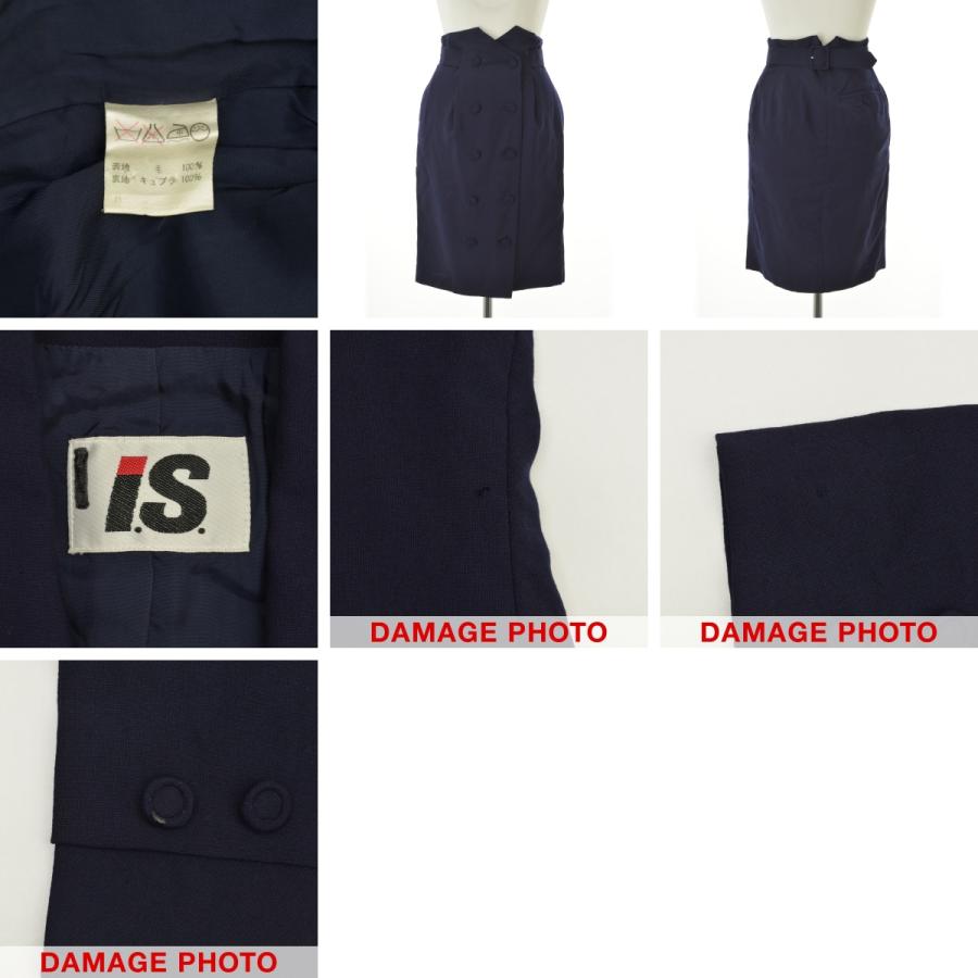 I.S. ISSEY MIYAKE / アイエス イッセイミヤケ 80s ダブル スカート  